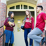 Photo of students outside of Residence Hall at FSU