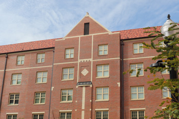 Outside of residence hall