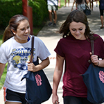 Photo of FSU students walking on campus